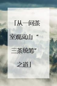 从一间茶室观岚山“三茶统筹”之道