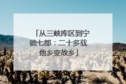 从三峡库区到宁德七都：二十多载他乡变故乡