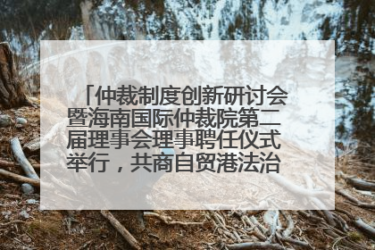 仲裁制度创新研讨会暨海南国际仲裁院第二届理事会理事聘任仪式举行，共商自贸港法治建设新路径