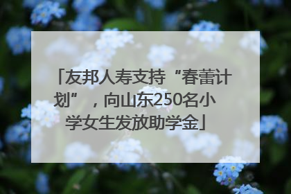 友邦人寿支持“春蕾计划”，向山东250名小学女生发放助学金