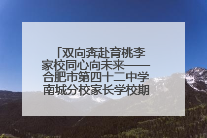 双向奔赴育桃李 家校同心向未来——合肥市第四十二中学南城分校家长学校期末总结会圆满召开