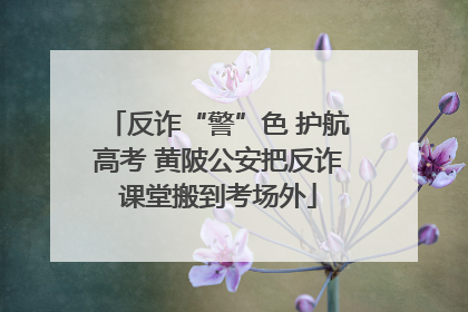 反诈“警”色 护航高考 黄陂公安把反诈课堂搬到考场外