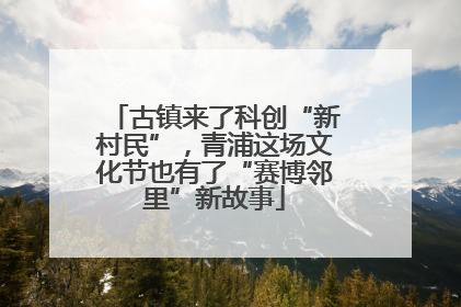 古镇来了科创“新村民”，青浦这场文化节也有了“赛博邻里”新故事