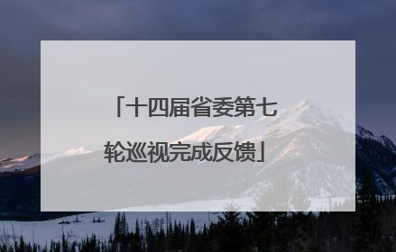 十四届省委第七轮巡视完成反馈