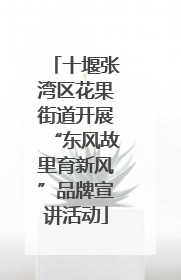 十堰张湾区花果街道开展“东风故里育新风”品牌宣讲活动