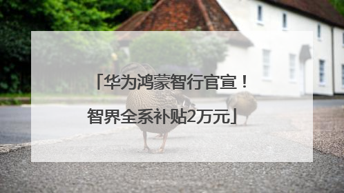 华为鸿蒙智行官宣！智界全系补贴2万元