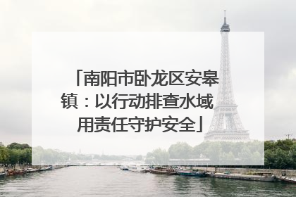 南阳市卧龙区安皋镇：以行动排查水域 用责任守护安全