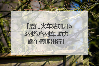 厦门火车站加开53列旅客列车 助力端午假期出行