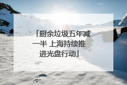 厨余垃圾五年减一半 上海持续推进光盘行动