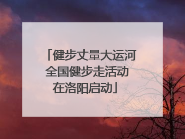 健步丈量大运河 全国健步走活动在洛阳启动