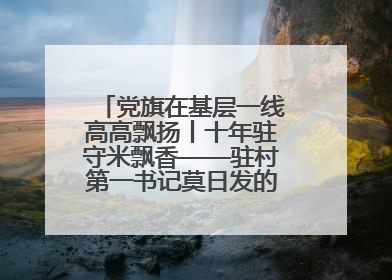 党旗在基层一线高高飘扬丨十年驻守米飘香——驻村第一书记莫日发的乡村印记