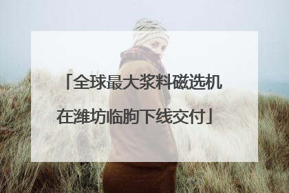 全球最大浆料磁选机在潍坊临朐下线交付