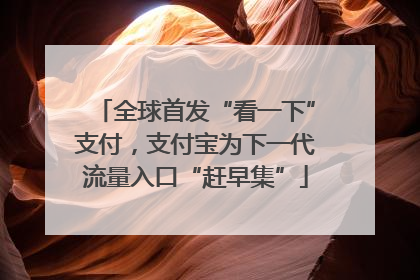 全球首发“看一下”支付，支付宝为下一代流量入口“赶早集”