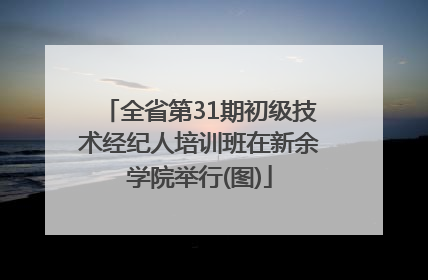 全省第31期初级技术经纪人培训班在新余学院举行(图)