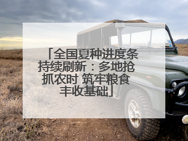 全国夏种进度条持续刷新：多地抢抓农时 筑牢粮食丰收基础