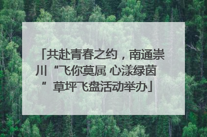 共赴青春之约，南通崇川“飞你莫属 心漾绿茵”草坪飞盘活动举办