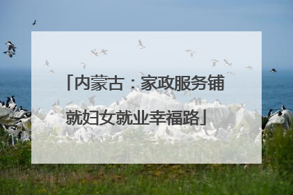 内蒙古：家政服务铺就妇女就业幸福路