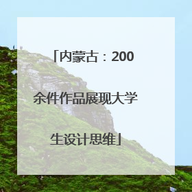 内蒙古：200余件作品展现大学生设计思维