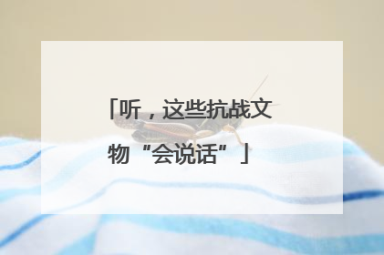 听，这些抗战文物“会说话”