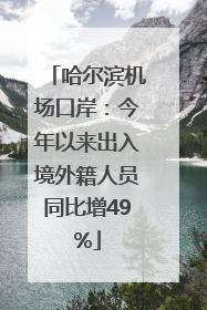 哈尔滨机场口岸：今年以来出入境外籍人员同比增49%
