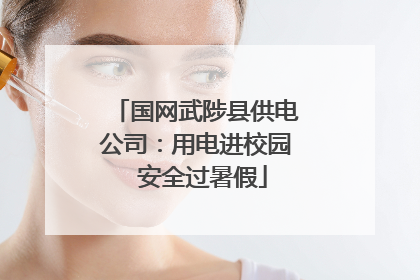 国网武陟县供电公司：用电进校园  安全过暑假