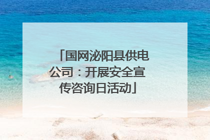 国网泌阳县供电公司：开展安全宣传咨询日活动