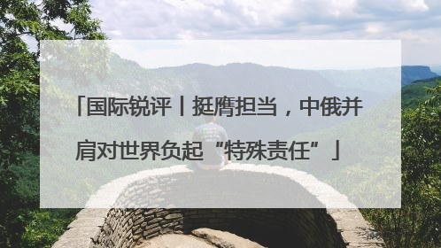 国际锐评丨挺膺担当，中俄并肩对世界负起“特殊责任”