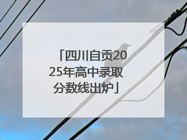 四川自贡2025年高中录取分数线出炉