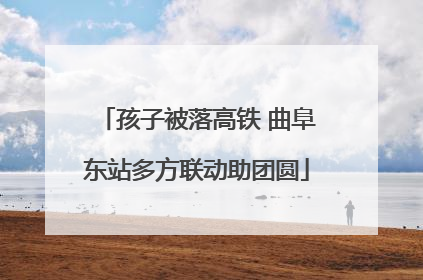 孩子被落高铁 曲阜东站多方联动助团圆