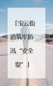 宝云街道筑牢防汛“安全堤”