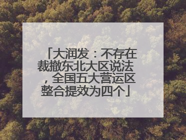 大润发：不存在裁撤东北大区说法，全国五大营运区整合提效为四个