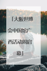 大阪世博会中国馆广西活动周启幕