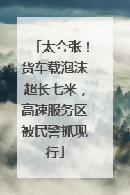 太夸张！货车载泡沫超长七米，高速服务区被民警抓现行