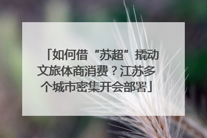 如何借“苏超”撬动文旅体商消费？江苏多个城市密集开会部署