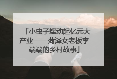 小虫子蠕动起亿元大产业——菏泽女老板李端端的乡村故事