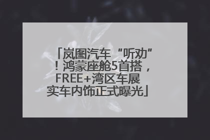 岚图汽车“听劝”！鸿蒙座舱5首搭，FREE+湾区车展实车内饰正式曝光