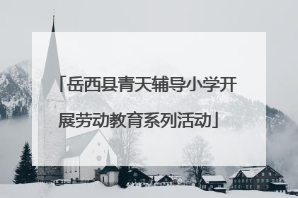 岳西县青天辅导小学开展劳动教育系列活动