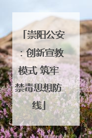 崇阳公安：创新宣教模式 筑牢禁毒思想防线