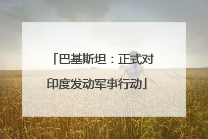 巴基斯坦：正式对印度发动军事行动