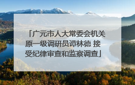 广元市人大常委会机关原一级调研员谭林德 接受纪律审查和监察调查