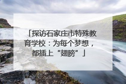 探访石家庄市特殊教育学校：为每个梦想，都插上“翅膀”