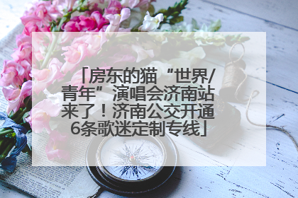 房东的猫“世界/青年”演唱会济南站来了！济南公交开通6条歌迷定制专线