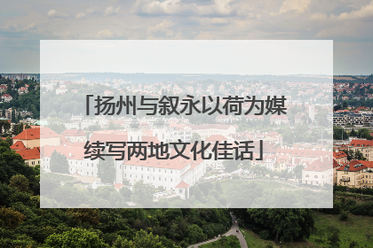 扬州与叙永以荷为媒续写两地文化佳话