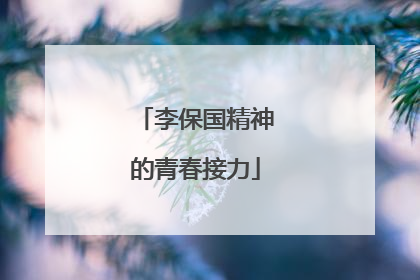 李保国精神的青春接力