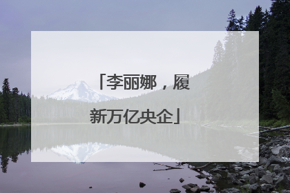 李丽娜，履新万亿央企
