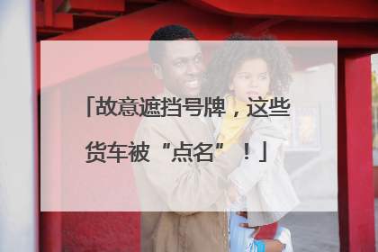 故意遮挡号牌，这些货车被“点名”！