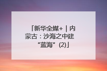 新华全媒+｜内蒙古：沙海之中建“蓝海”(2)