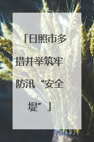 日照市多措并举筑牢防汛“安全堤”