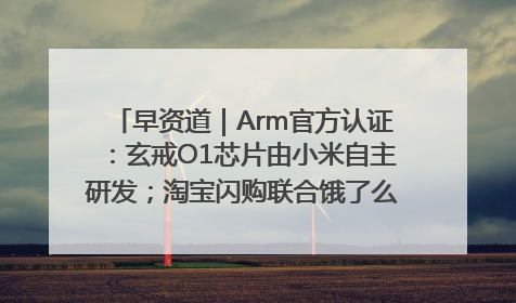 早资道｜Arm官方认证：玄戒O1芯片由小米自主研发；淘宝闪购联合饿了么日订单超4000万