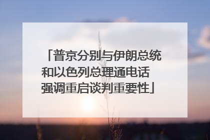 普京分别与伊朗总统和以色列总理通电话 强调重启谈判重要性